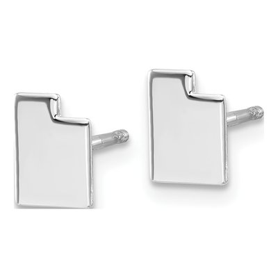 Sterling Silver Utah State Stud Earrings – view 3