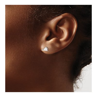 Sterling Silver Virginia State Stud Earrings – view 3