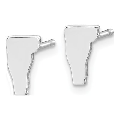 Sterling Silver Vermont State Stud Earrings – view 2
