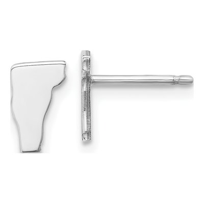 Sterling Silver Vermont State Stud Earrings