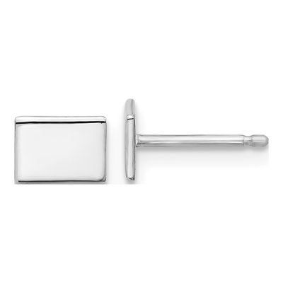 Sterling Silver Wyoming State Stud Earrings