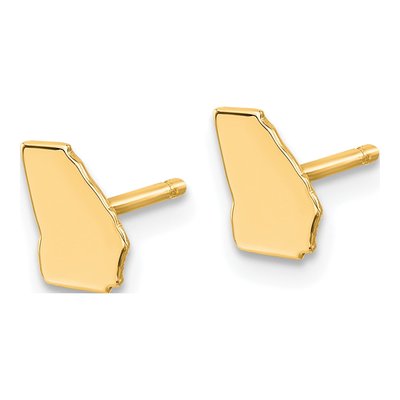 14K Yellow Gold Georgia State Stud Earrings – view 2