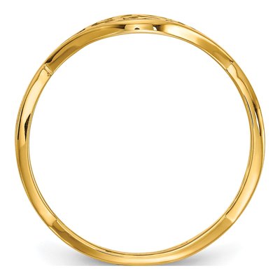 Gold-Plated Sterling Silver Personalized Twisted Monogram Ring – view 2