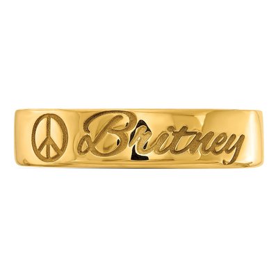 Gold-Plated Sterling Silver Customized Ring – view 5