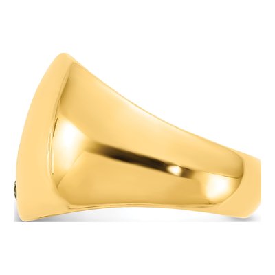 Gold-Plated Sterling Silver Personalized Birthstone Cigar Ring – view 3