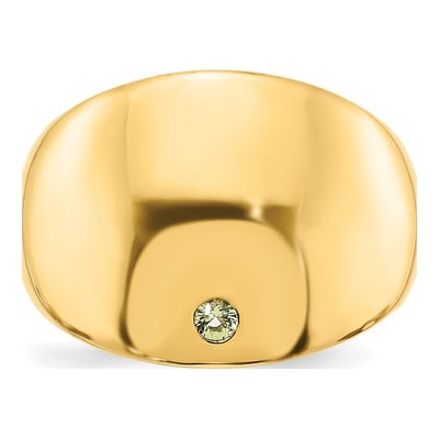 Gold-Plated Sterling Silver Personalized Birthstone Cigar Ring – view 4