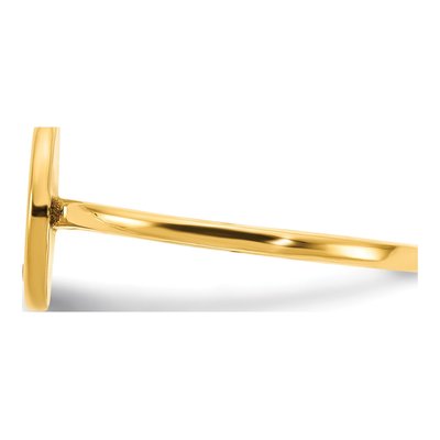 Gold-Plated Sterling Silver Diamond Personalized Initial Signet Ring – view 3