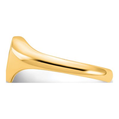Gold-Plated Sterling Silver Diamond Personalized Heart Initial Signet Ring – view 3