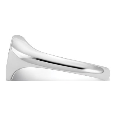 Sterling Silver Diamond Heart Initial Signet Ring – view 3