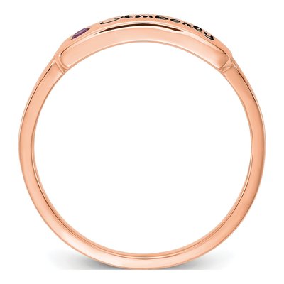 14K Rose Gold Personalized Name Ring – view 2