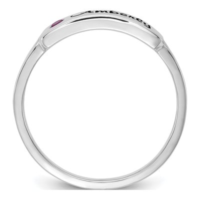 14K White Gold Personalized Name Ring – view 2