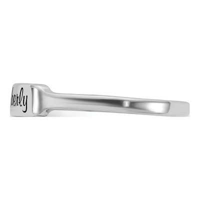 14K White Gold Personalized Name Ring – view 3