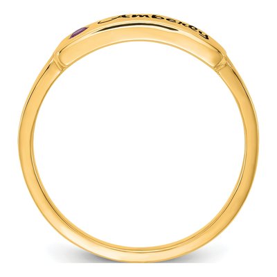 14K Yellow Gold Personalized Name Ring – view 2