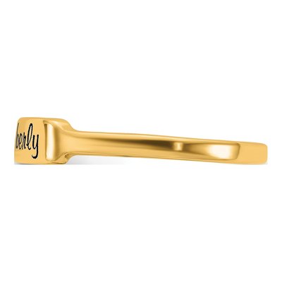 14K Yellow Gold Personalized Name Ring – view 3