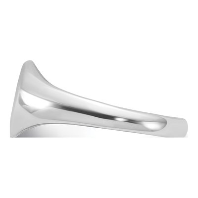 14K White Gold Personalized Initial Signet Ring – view 3