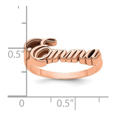 14K Rose Gold Personalized Name Plate Ring – view 5