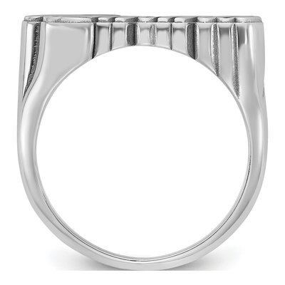 14K White Gold Personalized Name Plate Ring – view 2