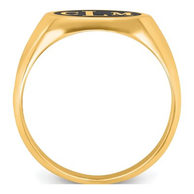 Men's Gold-Plated Sterling Silver Personalized Monogram Ring – view 2
