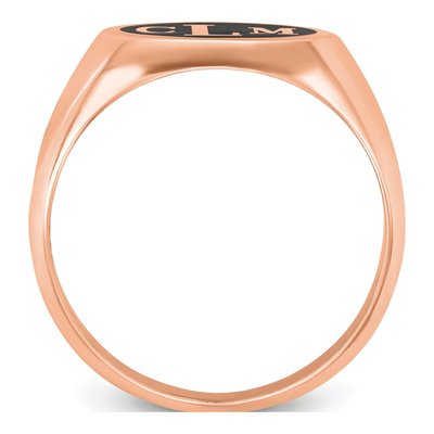 14K Rose Gold Monogram Signet Ring – view 2