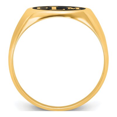 Gold-Plated Sterling Silver Personalized Monogram Ring – view 2