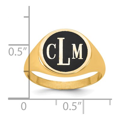 Gold-Plated Sterling Silver Personalized Monogram Ring – view 3