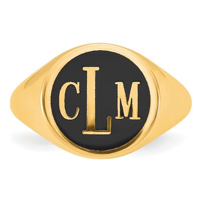 Gold-Plated Sterling Silver Personalized Monogram Ring – view 5