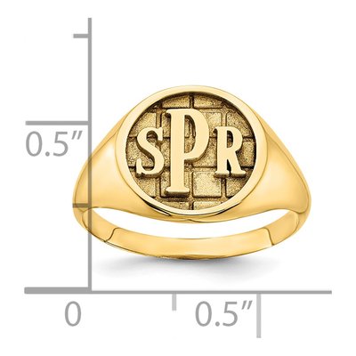Gold-Plated Sterling Silver Personalized Monogram Signet Ring – view 4