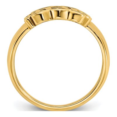 Gold-Plated Sterling Silver Personalized Monogram Ring – view 2