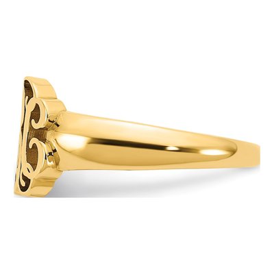 Gold-Plated Sterling Silver Personalized Monogram Ring – view 3