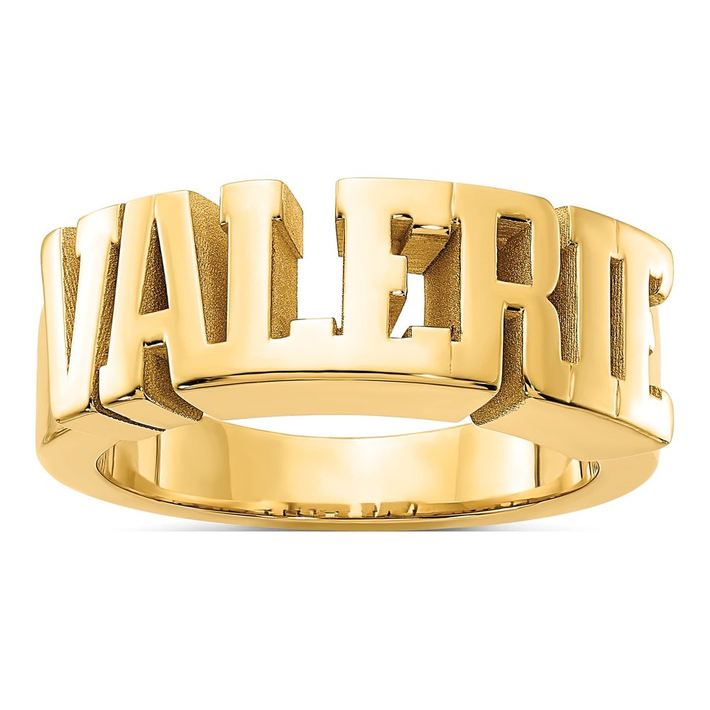 Gold-Plated Sterling Silver Name Ring