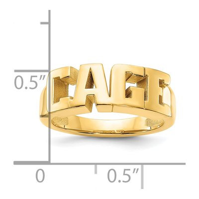 Gold-Plated Sterling Silver Name Ring – view 4
