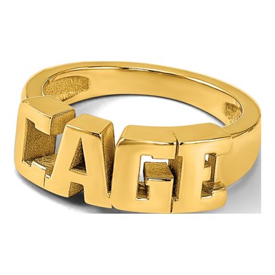 Gold-Plated Sterling Silver Name Ring – view 6