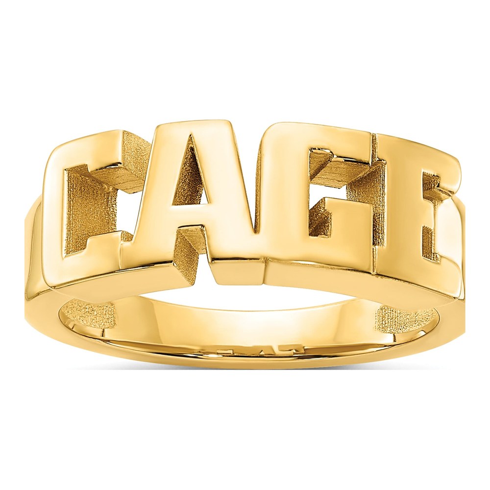 Gold-Plated Sterling Silver Name Ring