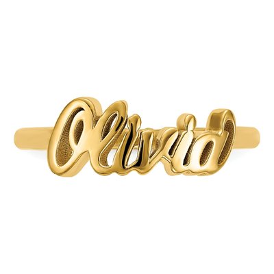 Gold-Plated Sterling Silver Name Ring – view 5