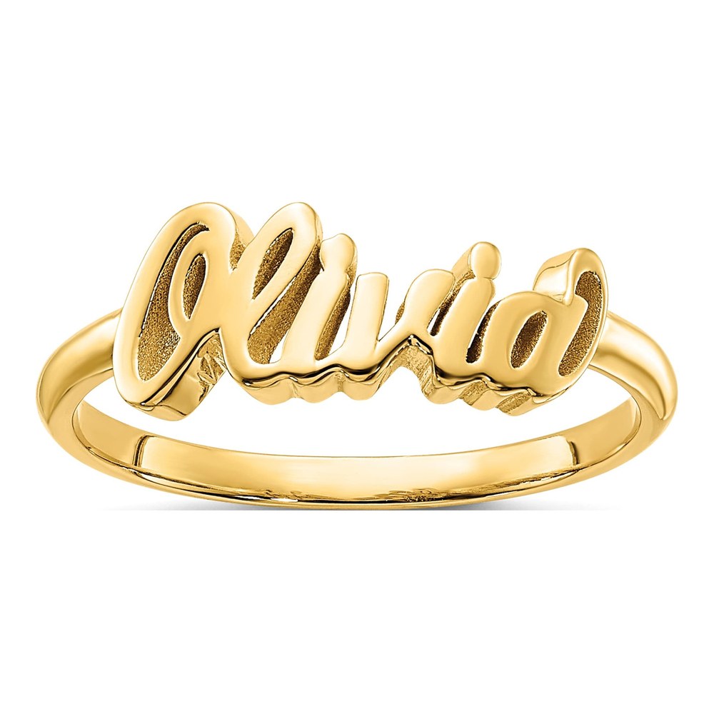 Gold-Plated Sterling Silver Name Ring