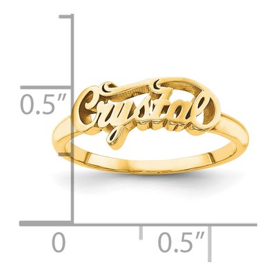 Gold-Plated Sterling Silver Name Ring – view 2