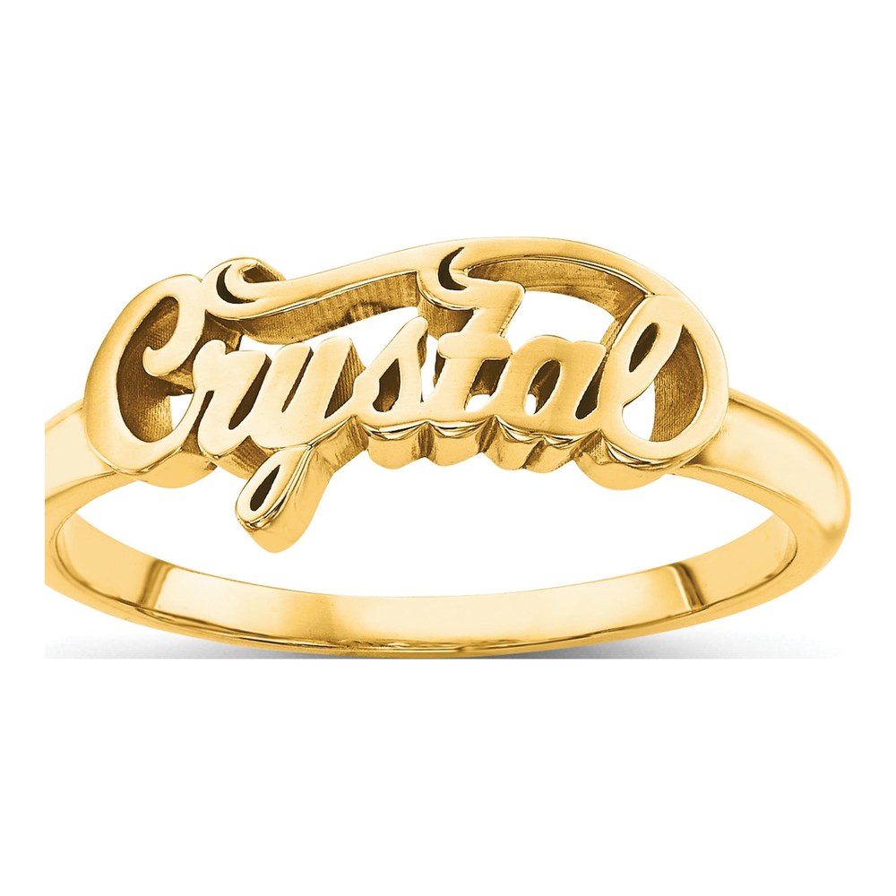 Ss/Gold Plated Sterling Silver/Gold-Plated Name Ring