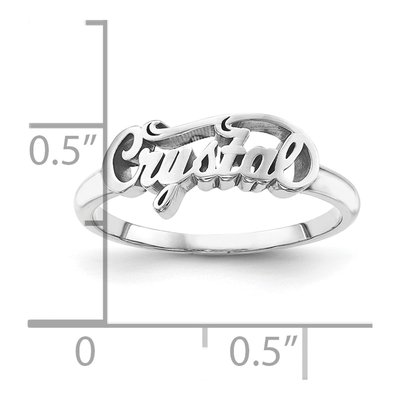 Sterling Silver Name Ring – view 2