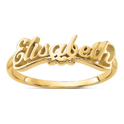 Gold-Plated Sterling Silver Personalized Ring