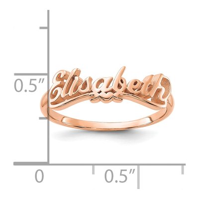 14K Rose Gold Personalized Name Plate Ring – view 3