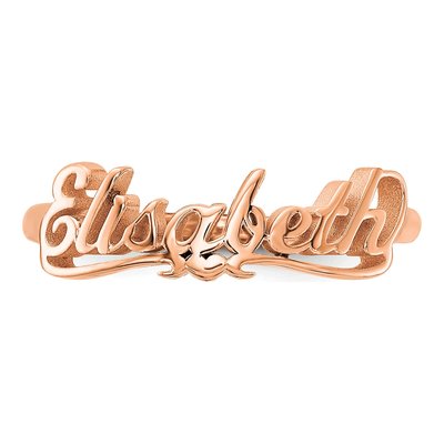 14K Rose Gold Personalized Name Plate Ring – view 5
