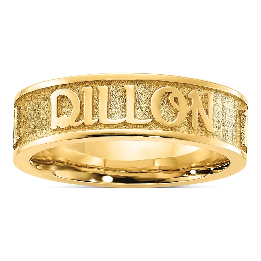 Gold-Plated Sterling Silver Personalized Name Ring