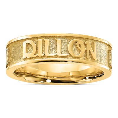 Gold-Plated Sterling Silver Personalized Name Ring