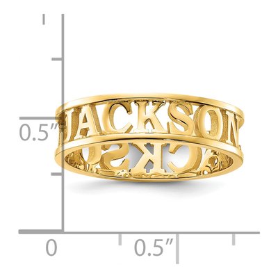 Gold-Plated Sterling Silver Name Ring – view 3