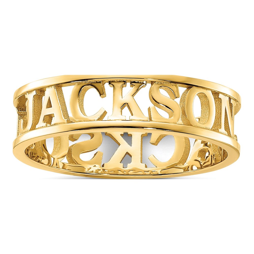 Gold-Plated Sterling Silver Name Ring