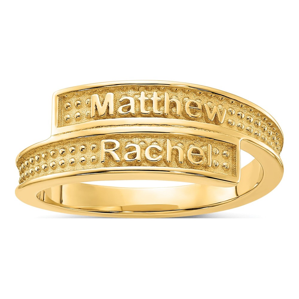 Gold-Plated Sterling Silver Personalized Ring