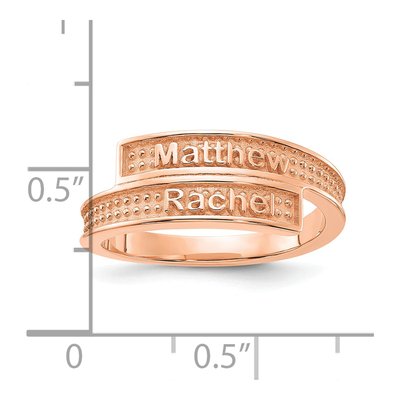 14K Rose Gold Personalized Ring – view 2