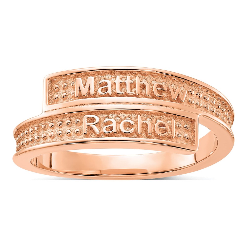 14K Rose Gold Personalized Ring