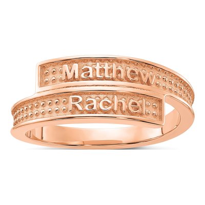 14K Rose Gold Personalized Ring