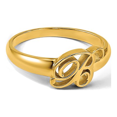 Gold-Plated Sterling Silver Initial Ring – view 7